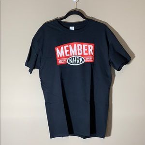 Vintage NHRA Member tee shirt. Black. Size large.